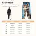 thumbnail image 3 of Balery Blue Sky Cute Wolf Pantalones de pijama para mujer, pijamas ultraligeros, pantalones de estar por casa-Small, 3 of 6