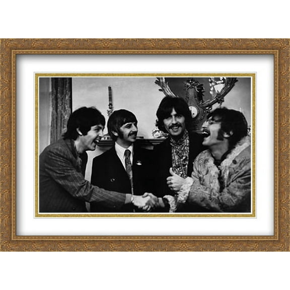 Beatles, Portrait of an era 2x Matted 36x28 Large Gold Ornate Framed Art Print by Linda McCartney