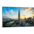thumbnail image 1 of ARTCANVAS Seoul South Korea Lotte World Tower Skyline Canvas Art Print - Size: 60" x 40" (0.75" Deep) (3-Piece), 1 of 9