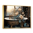 thumbnail image 2 of Designart "Gold Made Bathtub II" Bath & Laundry Floater Framed Wall Art Print, 2 of 7