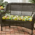 thumbnail image 3 of Greendale Home Fashions Palm Leaves Multi 44 x 17 in. Outdoor Bench Seat Cushion, 3 of 9