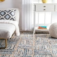 thumbnail image 1 of Aizza Trends Hand Made Hand Braided Natural Jute and Denim Floor Area Rug | Floor Carpet Rug | Floor Mat Home Decore Rug, 1 of 5