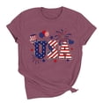 thumbnail image 4 of Mifsaly Independence Day Shirt Women Crewneck Short Sleeve Tops Summer Casual Usa Patriotic Graphic Cotton T Shirts Lightweight Breathable Daily Wear Fashion Tees M, 4 of 6