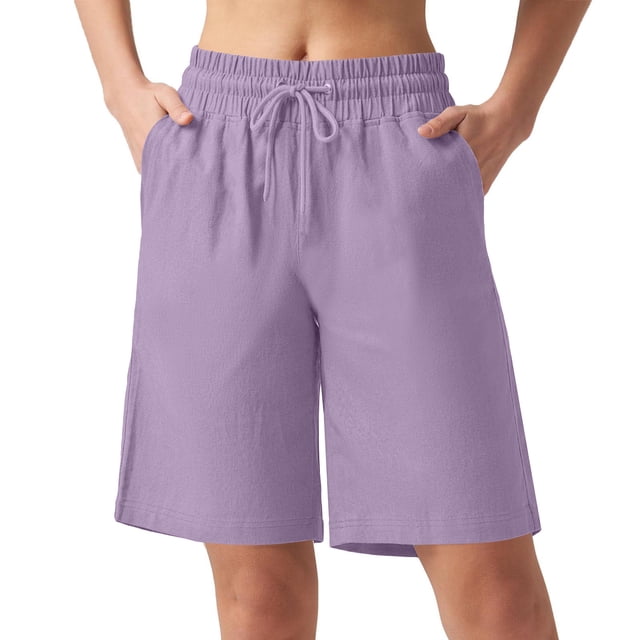 Casual Loose Drawstring Pants, High Waisted Five Quarter, Comfortable Stretch Fabric, Side Pockets Design, Summer Fashion, For Daily Wear, Versatile Styling, Relaxed Fit, Trendy Look, Everyday Use