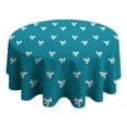 thumbnail image 4 of Christmas Round Tablecloth 60x60in(153x153cm) – Waterproof Polyester Table Cover with Full Print Design, Wrinkle Resistant & Washable for Kitchen Dining Party Decor, 4 of 6