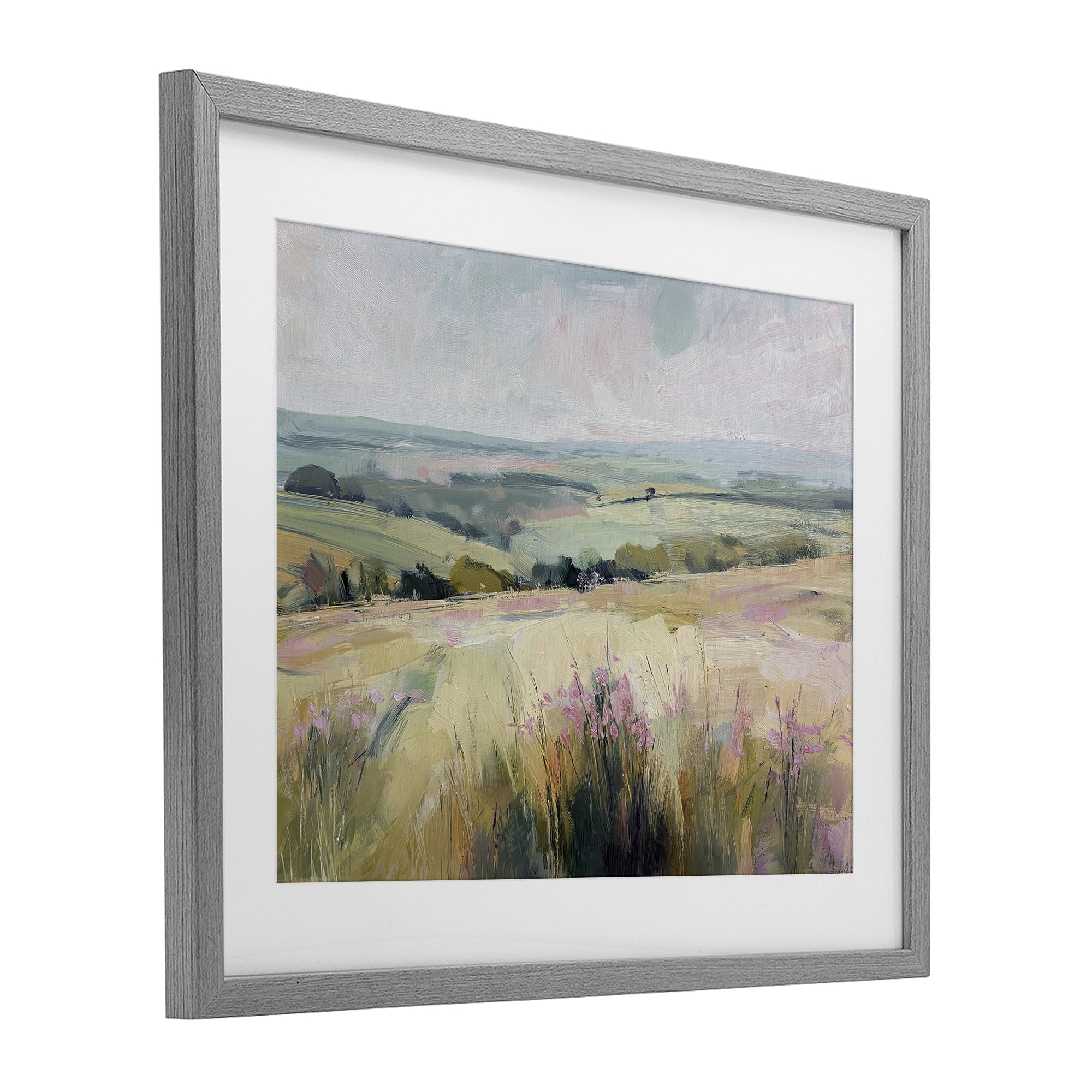 Stupell Industries Summer Meadow Viewpoint Gray Framed Print Under Glass, design by Svetlana Aleynikova