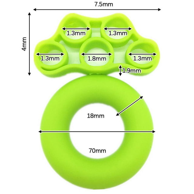 Soidarity Juego de anillos de silicona con pinza manual, exprimidor de mano para fortalecer los músculos, herramienta de entrenamiento de dedos de Ropa Deportiva, Zapatos Soidarity OD009147-00