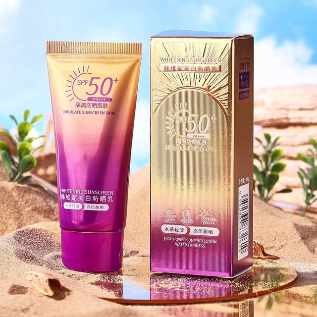 Fiudx Ofertas De La Semana Loción De Protección Solar Blanqueadora - Spf50+ Protector Solar Hidratante Iluminador Color Protector Solar Diario 40Ml