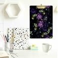 thumbnail image 4 of FMSHPON Violet Rose Flowers Clipboard Hardboard Wood Nursing Clip Board and Pull for Standard A4 Letter 13x9 inches, 4 of 7