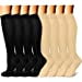thumbnail image 3 of CHARMKING Compression Socks for Women & Men (8 Pairs) 15-20 mmHg Graduated Copper Support Socks are Best for Pregnant, Nurses - Boost Performance, Circulation, Knee High & Wide Calf (S/M, Multi 05), 3 of 4
