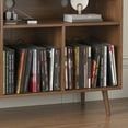 thumbnail image 5 of Record Player Stand with Charging Station & USB Ports, Mid-Century Turntable Stand Table Holds Up to 300 Albums, 5 of 5
