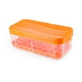 thumbnail image 3 of Press Type Ice Cube Trays 36 Ice Cubes Per Layer with Lid and Bin Silicone Household Ice Cube Molds for Tea Coffee Orange, 3 of 8