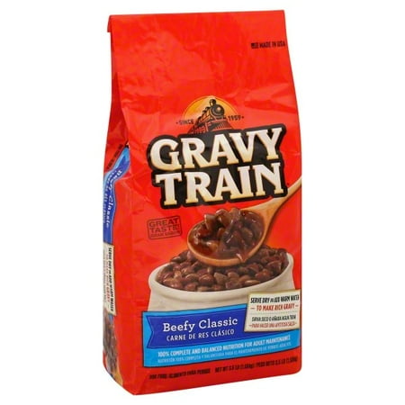 Gravy Train Beefy Classic Dry Dog Food, 3.5-Pound Bag - Walmart.com