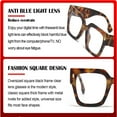 thumbnail image 5 of Fashion Oversized Blue Light Blocking Glasses - Big Square Frame, for Women/Men, Computer Use, Trendy Design, 5 of 6