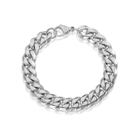 West Coast Jewelry Men's Stainless Steel Curb Chain Bracelet (12mm) - 8.5"