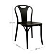 thumbnail image 2 of Ilios Innova | Set de 4 Sillas Bitsrot de Polipropileno Negro, Diseño Minimalista con Acabado Textura Madera, Sillas Apilables para Comedor, Jardín, Restaurante o Cafetería, Resistentes y Ergonómicas, 2 of 9