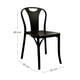 thumbnail image 2 of Ilios Innova | Set de 4 Sillas Bitsrot de Polipropileno Negro, Diseño Minimalista con Acabado Textura Madera, Sillas Apilables para Comedor, Jardín, Restaurante o Cafetería, Resistentes y Ergonómicas, 2 of 9
