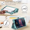 thumbnail image 4 of Fintie Case for Samsung Galaxy Tab A 8.0 2019 Without S Pen Model (SM-T290 Wi-Fi, SM-T295 LTE), Slim Vegan Leather Folio Stand Cover, Turquoise/Brown, 4 of 7