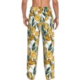 thumbnail image 3 of Daiia Yellow Tulips Men's Sleep Pant with Pockets and Drawstring,Pajama Pants-Small, 3 of 9