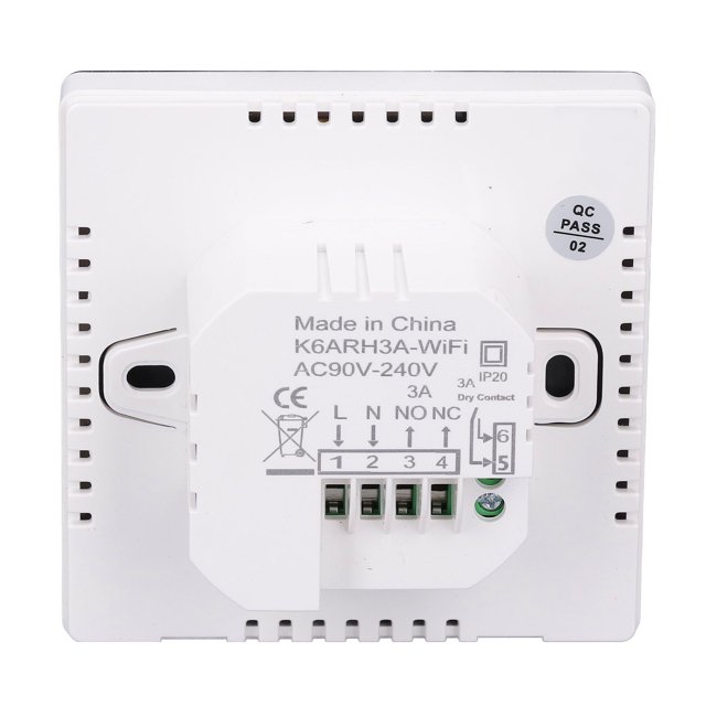 Termostato Inteligente ANGGREK K6A 3A WiFi control de Calefacción Por Suelo Radiante