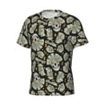 thumbnail image 5 of Vsdgher Skull with Dollar Print Men's Dry Fit Mesh Athletic Shirts Moisture Wicking Tennis T-Shirt Tops, 5 of 9