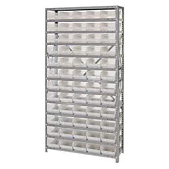Clear View Shelf and Bin Unit, 60 Shelf Bins
