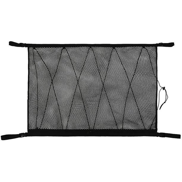 Bolsillo de red para techo de coche, bolsa de red de carga para techo interior, bolsa de almacenamiento para maletero de coche, organizador de artículos diversos, color negro, 90 x