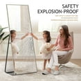 thumbnail image 3 of FENCY 65"x22" Full Length Floor Mirror Standing Rectangle Mirror, Matte Champagne, 3 of 9