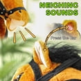 thumbnail image 3 of Qaba Spring Rocking Horse, Kids Ride on Horse, Plush Horse Ride-on with Sounds, Foot Stirrups, Saddle & Reins, Brown, 3 of 9