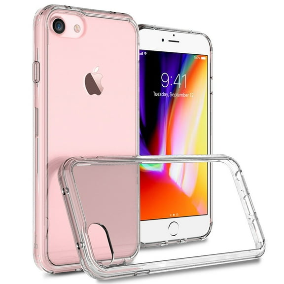 Xpm Case for Apple iPhone SE 3 (2022) Hybrid Transparent Clear Acrylic Back Hard TPU Full Protective Bumper Extra Shock-Absorb Cover for iPhone SE 2022 - Clear