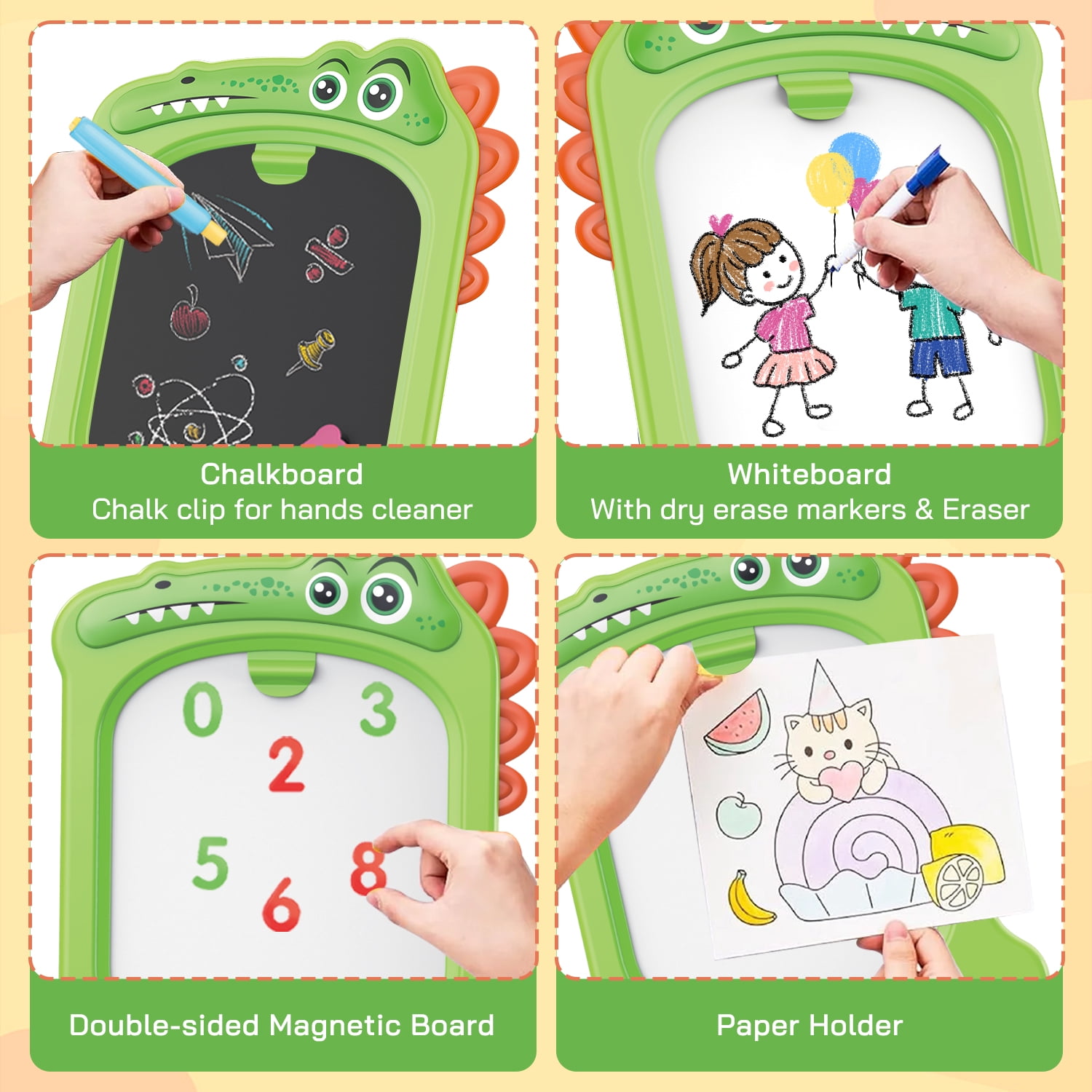 Caunedy Easel for Kids, Magnetic Drawing Board for Boys & Girls, Birthday Gift for 2 3 4 Year Old