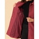 thumbnail image 5 of Abrigo De Invierno Con Botón Delantero Y Cuello Peter Pan Para Mujer Rojo Apagado S, 5 of 6