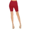 thumbnail image 4 of MOA COLLECTION Women's Solid Biker Shorts High-Waist Stretch Workout Pants, 4 of 4