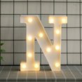 thumbnail image 1 of LED Marquee Letter Lights Sign, Light Up Alphabet Letter for Home Party Wedding Decoration(N）, 1 of 8