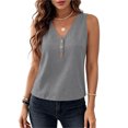 thumbnail image 4 of Neewe Womens Tank Tops Summer Sleeveless Loose Fit Tops V Neck Button Shirts Basic Tees Dressy Casual Trendy Clothes, 4 of 8
