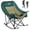 Rocking Camping Chair-Green, variant on Oversized Rocking Camping Chair, Fully Padded Patio Chair with Cooler Bag and Side Pocket, High Back Portable Lawn Recliner Rocker Chairs for Camp, Patio, Supports 400 lbs