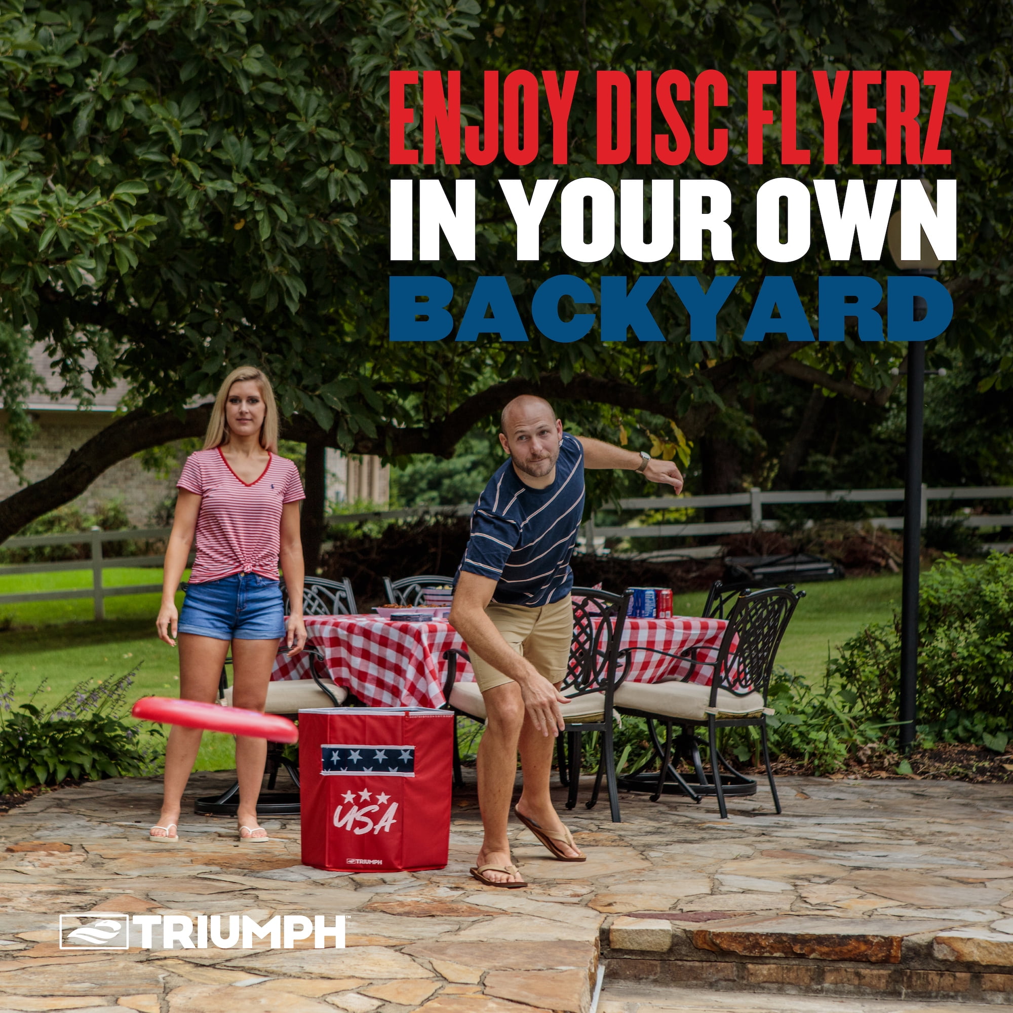 Escalade Sports 35-7080-3 Triumph Patriotic Disc Flyerz Backyard Target Game