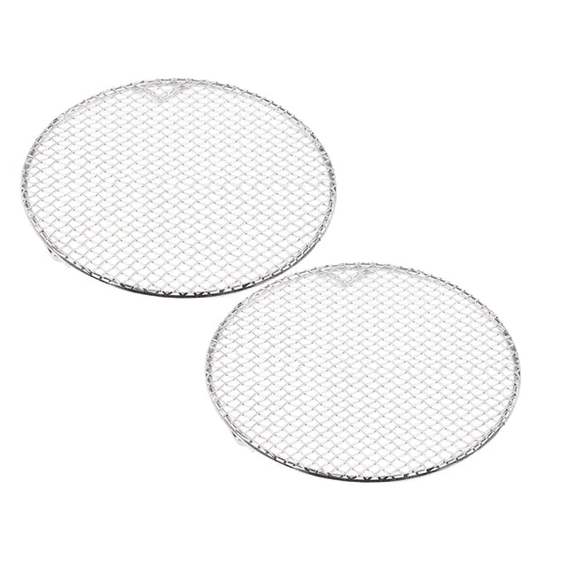 Oleegame 2PC Vegetable Peeler Stainless Steel Outdoor Home Cooking Stainless Steel Barbecue Rectangular Semicircular Multi Shape Multi Size Storage Barbecue Net