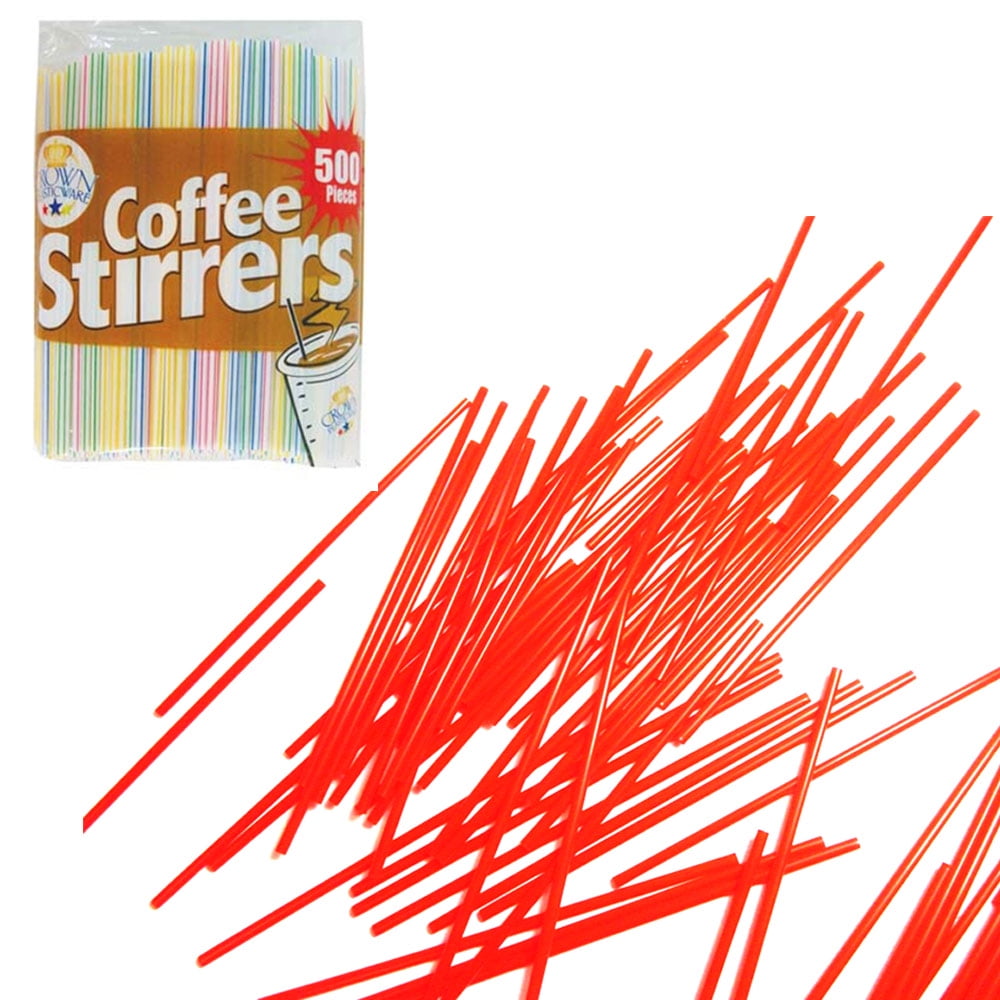 Sip Straws 1000 5" Neon Unwrapped Coffee Cocktail Beverage Drink Stirrers 