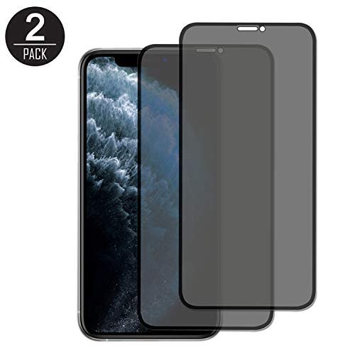 Privacy Screen Protector For Iphone 11 Pro Max Xs Max 6 5 Inch 2 Pack Full Coverage Tempered Glass Protector Film 3d Touch Anti Spy 9h Tempered Glass Easy Install Black Walmart Com