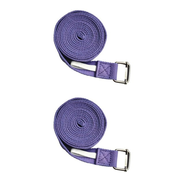 Wweixi Made With Pure Cotton Feel Comfort Soft Yoga Strap Soft And Comfortable pale purple 2Set