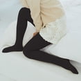 thumbnail image 3 of Womens Opaque Lined Tights Warm Winter Thermal Tights, 3 of 5