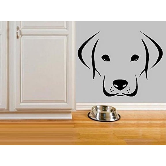 Decal ~ Dog face #1~ WALL DECAL, HOME DECOR 22" x 26"