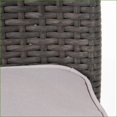 thumbnail image 3 of Outdoor Stacking Chairs Set of 4, Grey PE Rattan Iron Frame, Matte Silver Cushions | PE Rattan+Iron | Matte Silver, 3 of 16