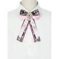 thumbnail image 4 of INSPIRE CHIC Women's Big Bowknot Rhinestone Sweet Ribbon Bow Brooch for Shirts, 4 of 5