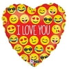 Betallic 86683 18 in. Emoji Love Flat Balloon