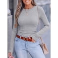 thumbnail image 5 of ANRABESS Long Sleeve Shirts for Women Ribbed Knit Slim Fit Basic Tops Crewneck Tees Spring Fall Casual Underscrubs Layer Clothes Grey X-Large, 5 of 11