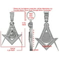 thumbnail image 4 of Real Genuine Diamond 0.60 Cwt. 20+ Grams Masonic Freemason Annuit cœptis Eye of Providence Illuminati Pendant 10K White Gold Over Charm Chain Set, 4 of 4