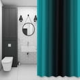 thumbnail image 4 of Turquoise and Shower Curtain for Bathroom Decor, Black Gradient Waterproof Fabric Shower Curtain, 72"x84" Set with 12 Hooks, 4 of 9