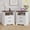 White Brown, variant on Farmhouse Nightstand Set of 2 with Charging Station, 18'' Bedroom End Table Side Table with 2 Drawers, Dark Blue